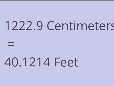 1222.9 CM TO FEET