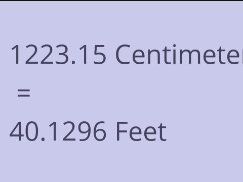 1223.15 CM TO FEET