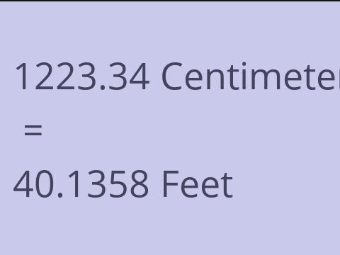 1223.34 CM TO FEET