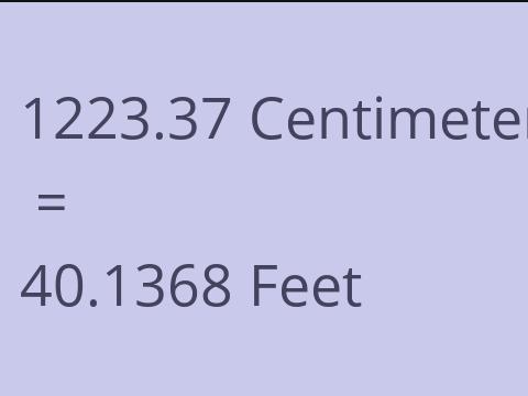 1223.37 CM TO FEET