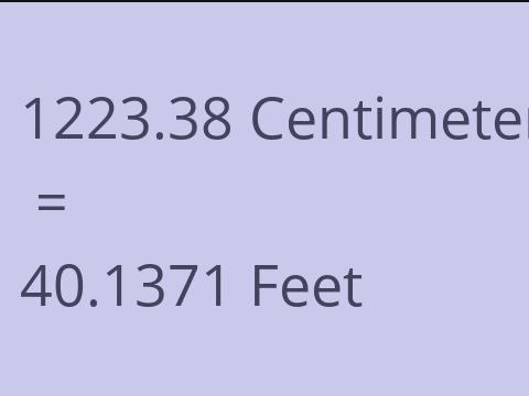 1223.38 CM TO FEET