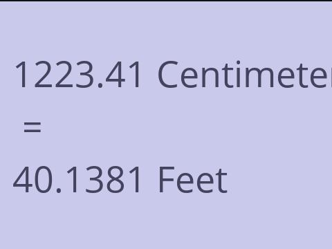 1223.41 CM TO FEET