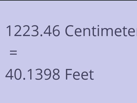 1223.46 CM TO FEET