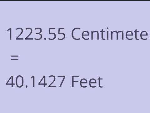 1223.55 CM TO FEET