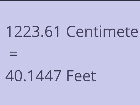 1223.61 CM TO FEET