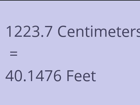 1223.7 CM TO FEET