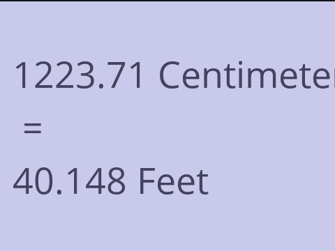 1223.71 CM TO FEET