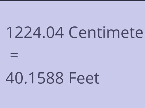 1224.04 CM TO FEET