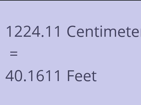 1224.11 CM TO FEET