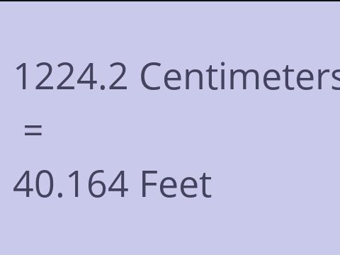 1224.2 CM TO FEET