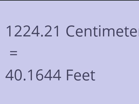 1224.21 CM TO FEET