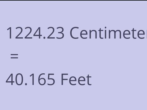 1224.23 CM TO FEET