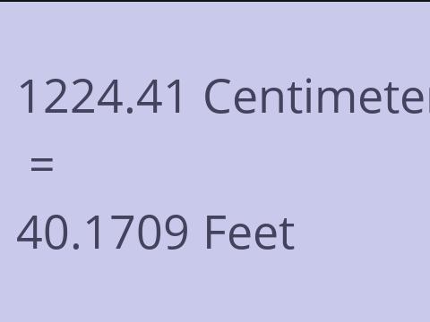 1224.41 CM TO FEET