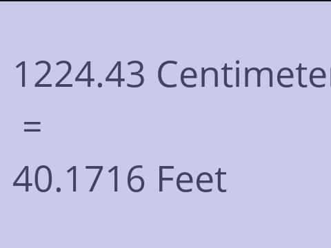 1224.43 CM TO FEET