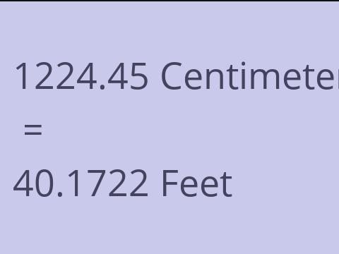 1224.45 CM TO FEET