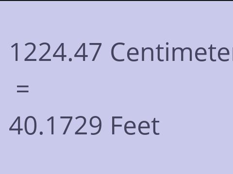 1224.47 CM TO FEET