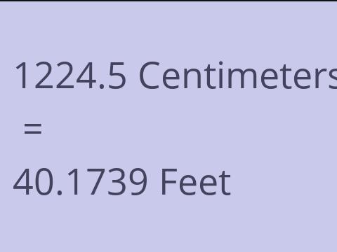 1224.5 CM TO FEET