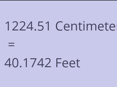 1224.51 CM TO FEET