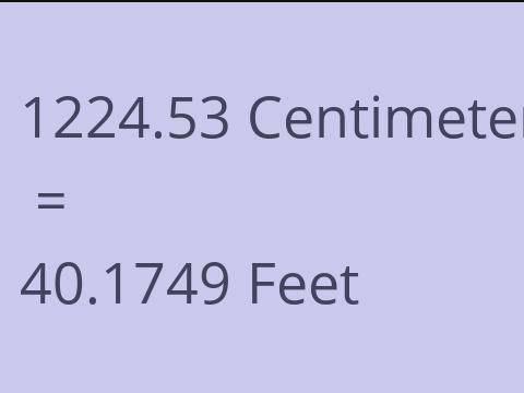 1224.53 CM TO FEET