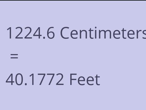 1224.6 CM TO FEET