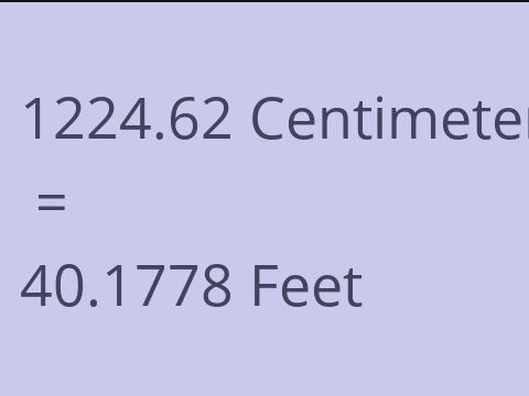 1224.62 CM TO FEET