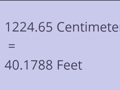 1224.65 CM TO FEET