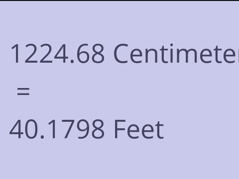 1224.68 CM TO FEET