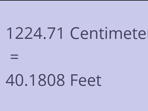 1224.71 CM TO FEET