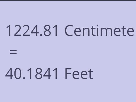 1224.81 CM TO FEET