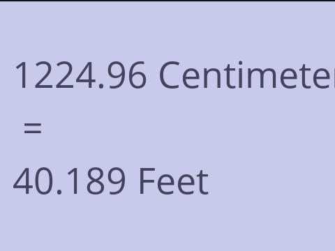 1224.96 CM TO FEET