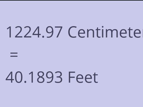 1224.97 CM TO FEET