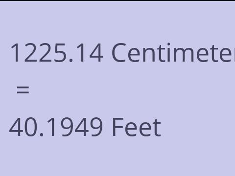 1225.14 CM TO FEET