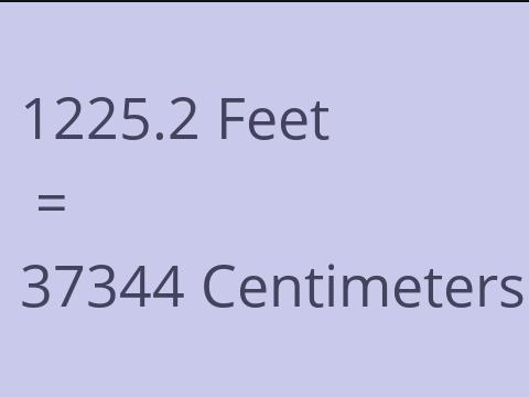 1225.2 FEET TO CM