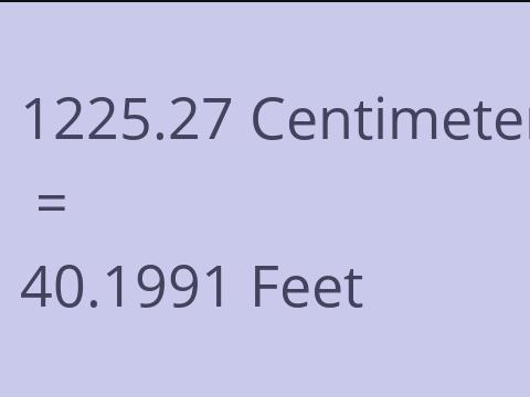 1225.27 CM TO FEET