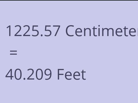 1225.57 CM TO FEET