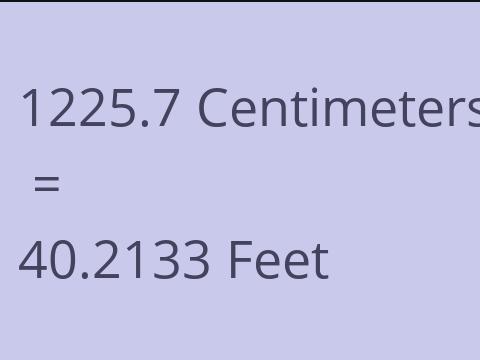 1225.7 CM TO FEET