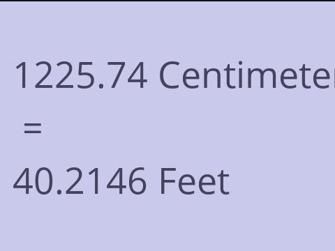 1225.74 CM TO FEET