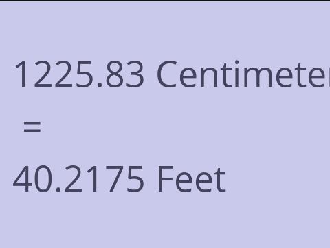 1225.83 CM TO FEET