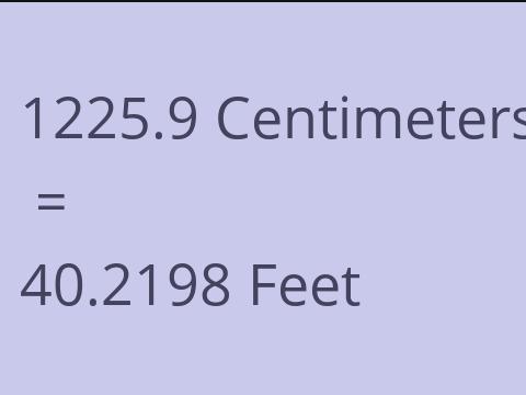 1225.9 CM TO FEET