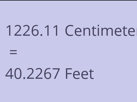 1226.11 CM TO FEET