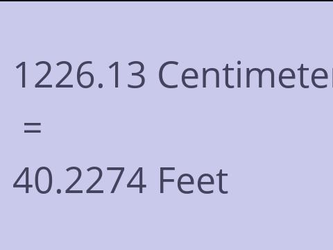 1226.13 CM TO FEET