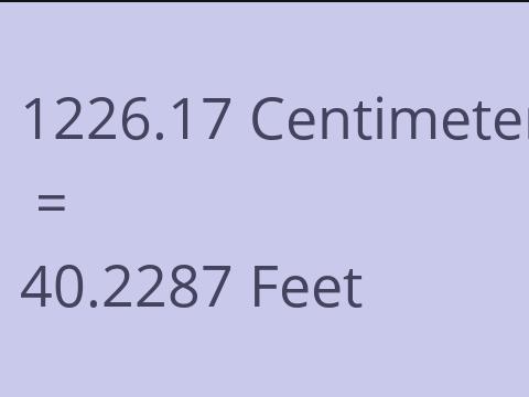 1226.17 CM TO FEET