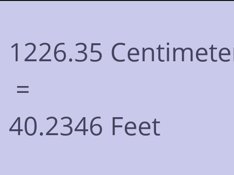 1226.35 CM TO FEET