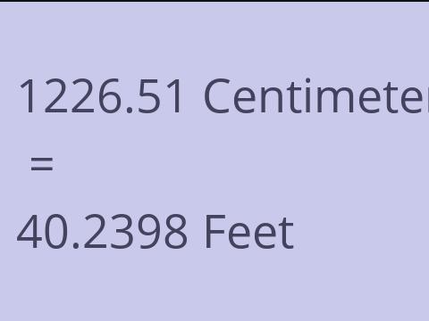 1226.51 CM TO FEET