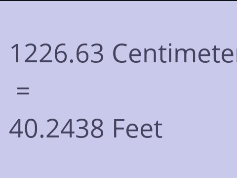 1226.63 CM TO FEET