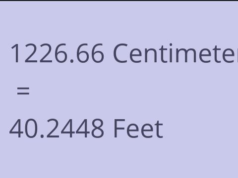 1226.66 CM TO FEET