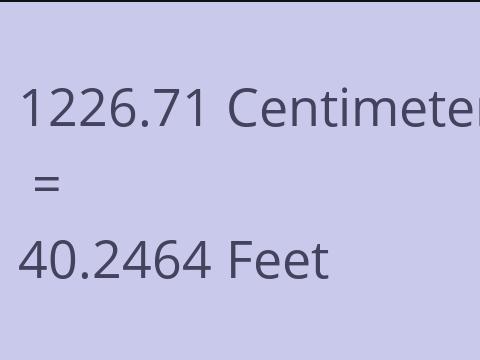 1226.71 CM TO FEET