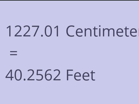 1227.01 CM TO FEET