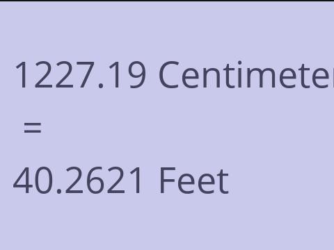 1227.19 CM TO FEET