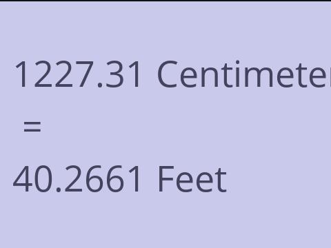 1227.31 CM TO FEET